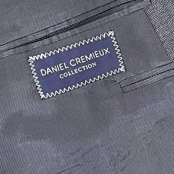 Loro Piana Daniel Cremieux Suit Jacket Mens Size 44 L Dark Gray Wool Made in USA - Picture 10 of 13